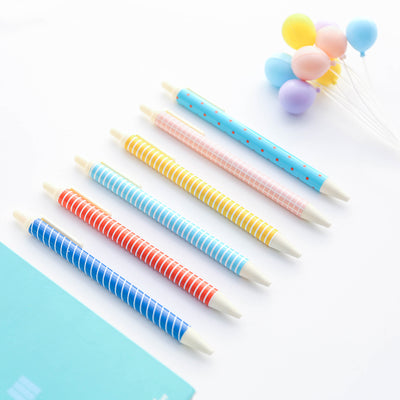 01 Bolígrafo Candy Bar de colores con rayas y lunares