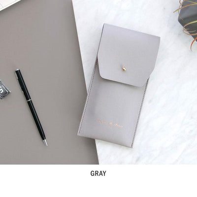 Iconic - estuche elegante - slit pencase color gris