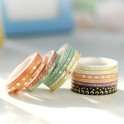 Washi tapes tipo mini en colores variados