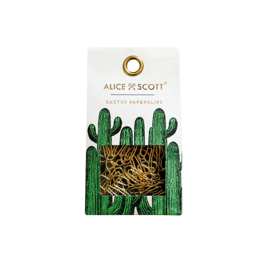 clips dorados cactus de Alice Scott