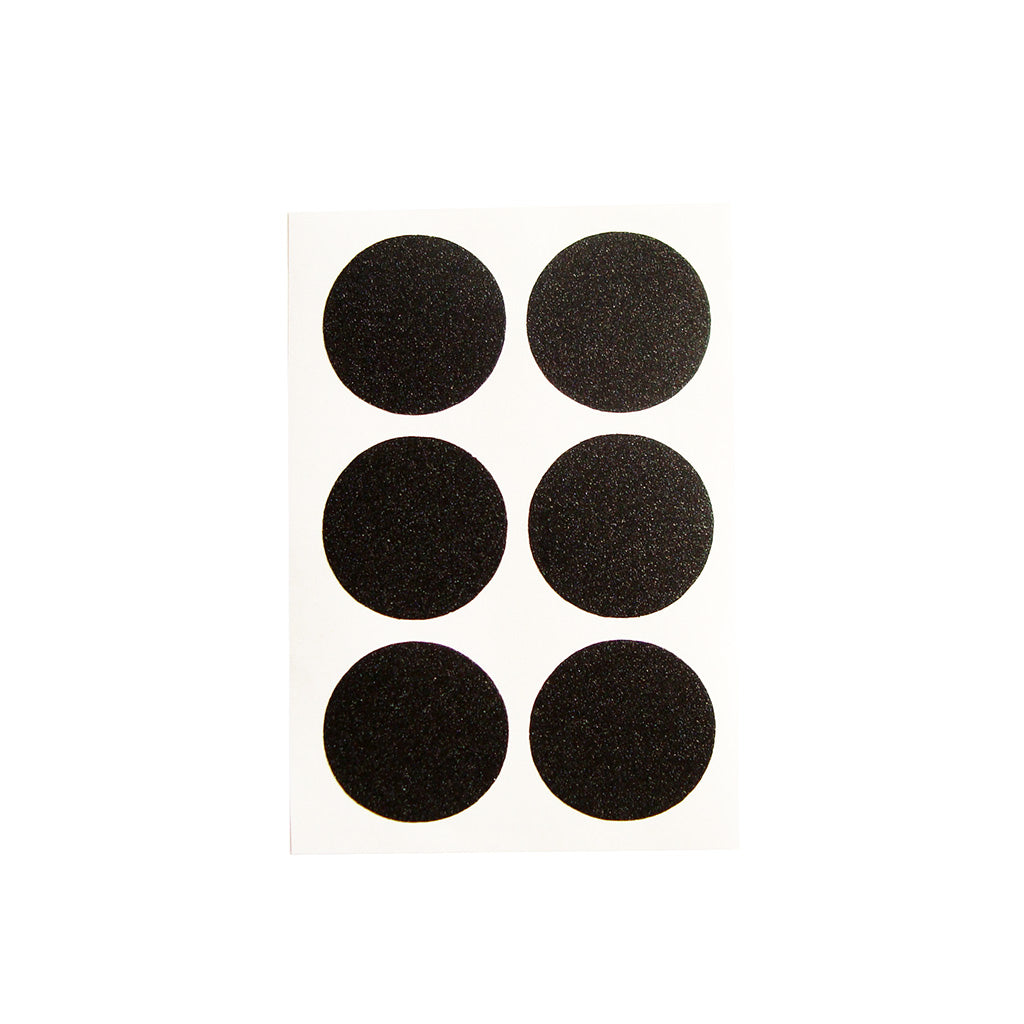 Pegatinas de glitter negro en forma de círculo 