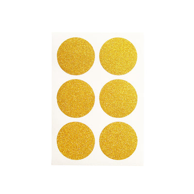 Pegatinas de glitter oro en forma de círculo 