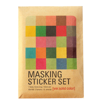 Sobre con pegatinas lisas de colores de Masker Sticker Set